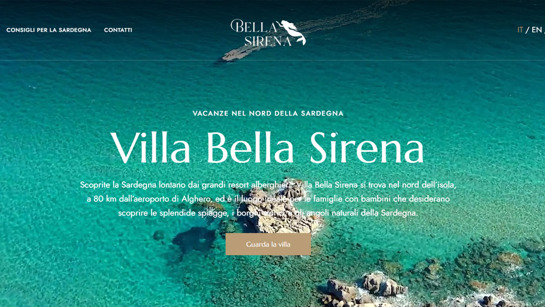 Banner pre referenciu Villa Bella na Sardínii